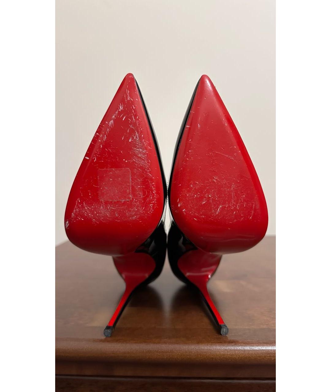 CHRISTIAN LOUBOUTIN Черные туфли из лакированной кожи, фото 4