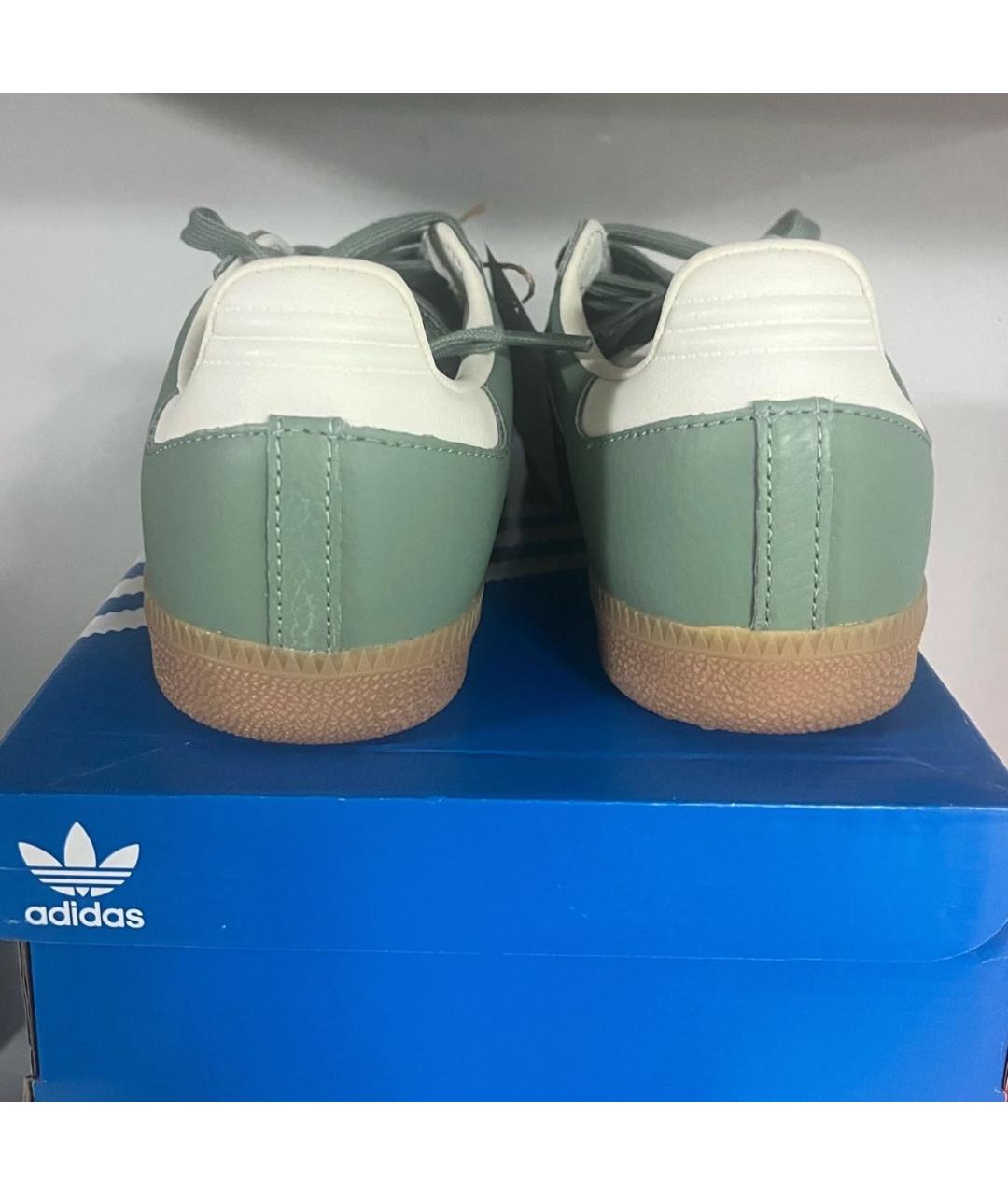 ADIDAS Зеленые кеды из искусственной кожи, фото 2