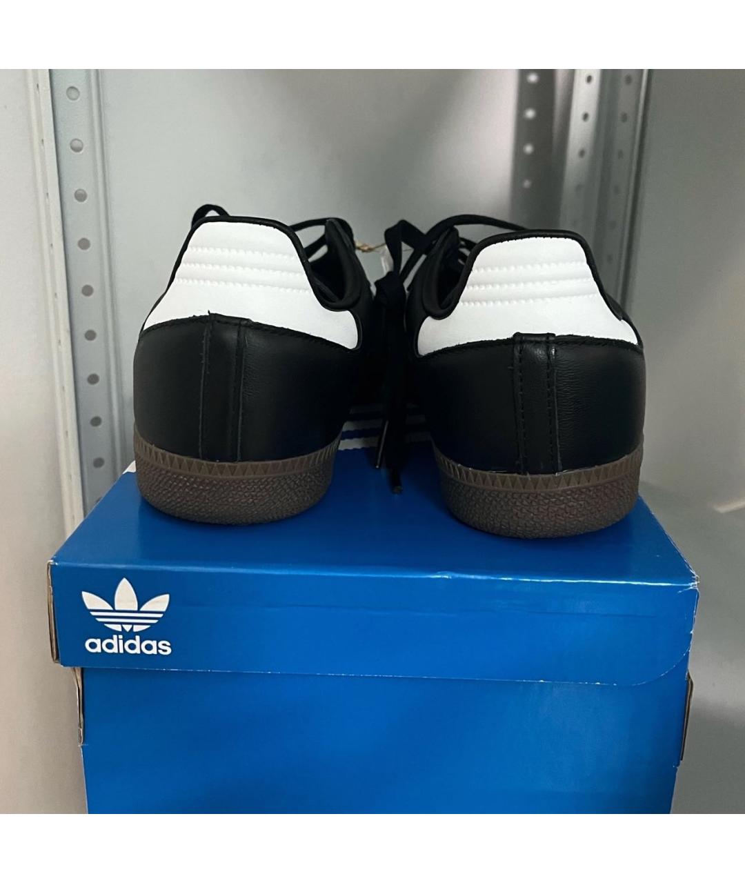 ADIDAS Черные низкие кроссовки / кеды из искусственной кожи, фото 2