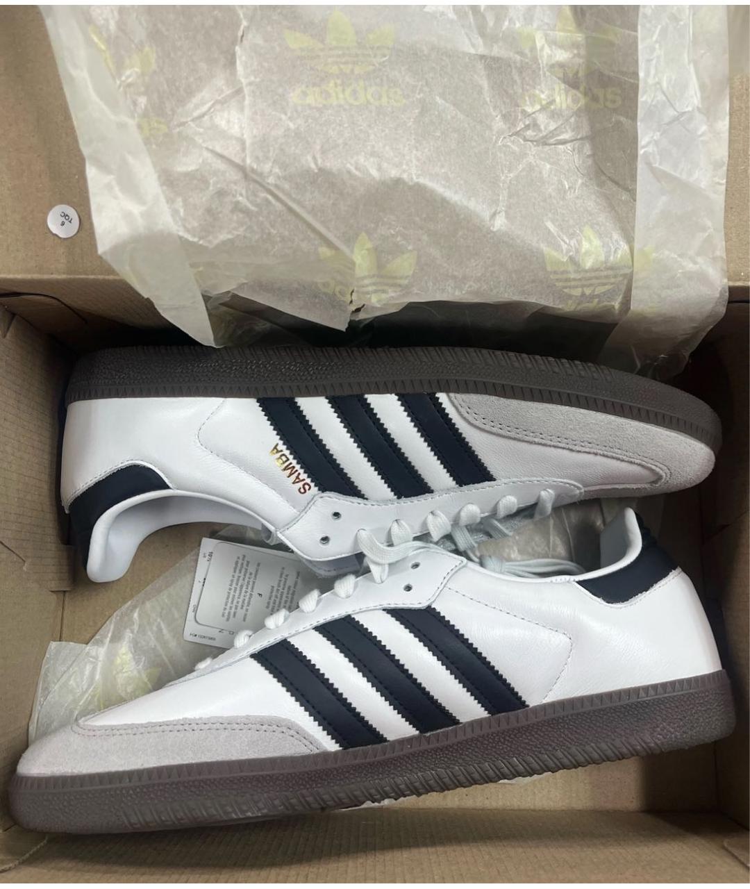 ADIDAS Белые низкие кроссовки / кеды из искусственной кожи, фото 3