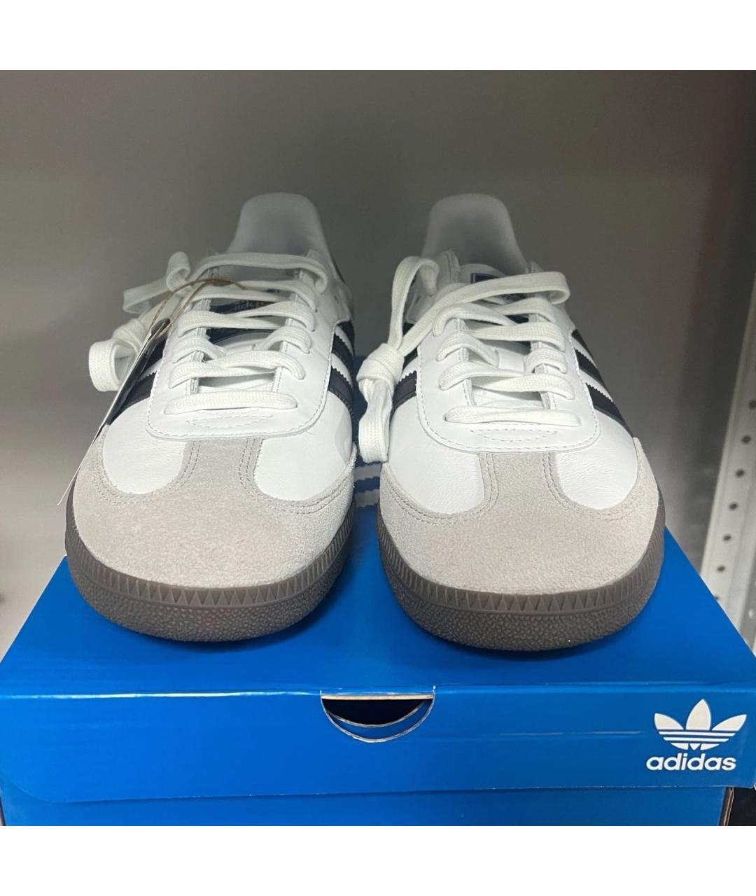 ADIDAS Белые низкие кроссовки / кеды из искусственной кожи, фото 4