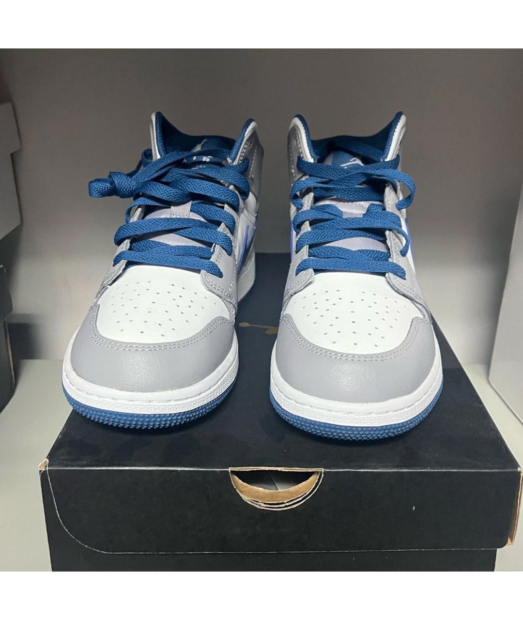 JORDAN Серые кроссовки из искусственной кожи, фото 4