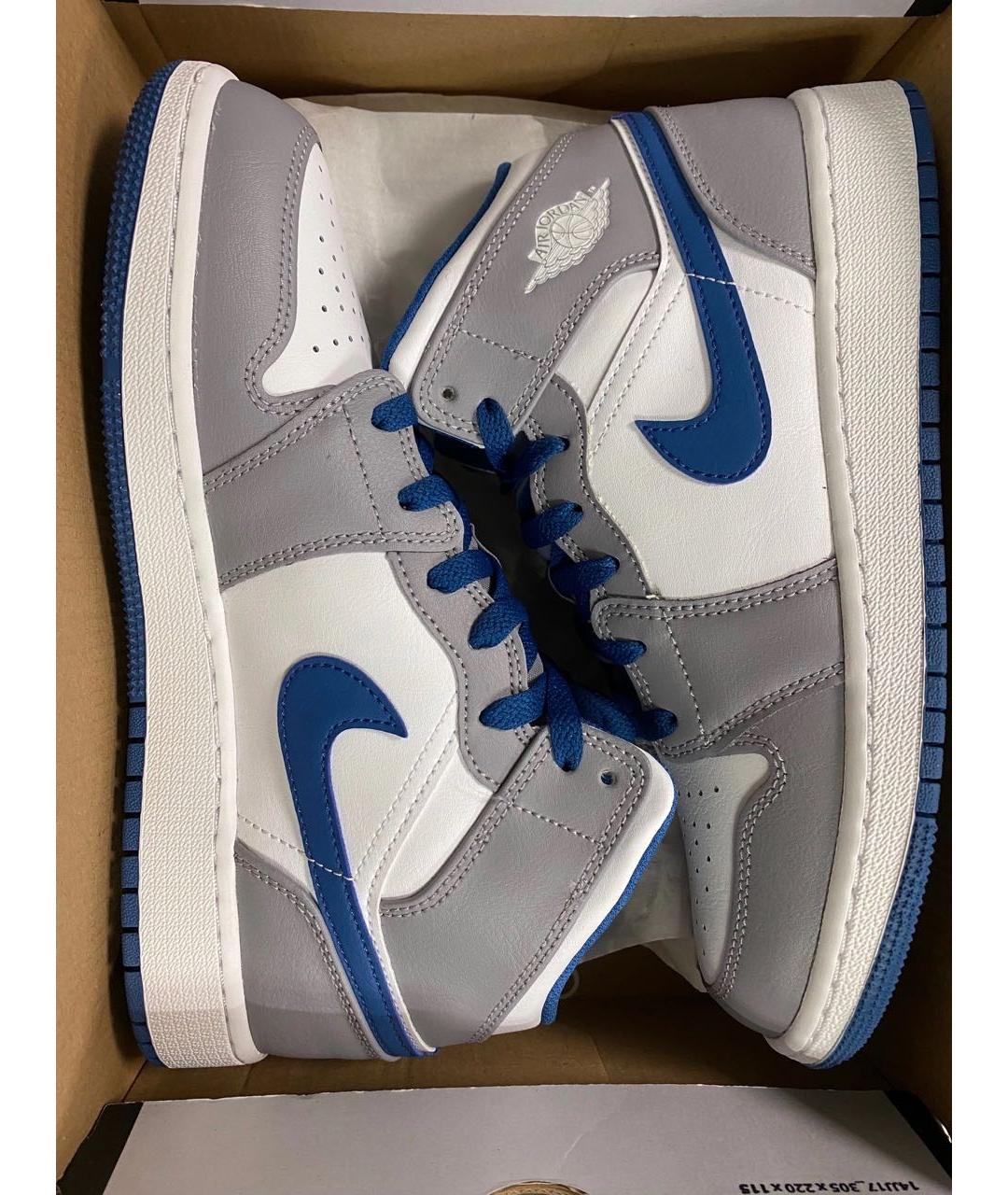 JORDAN Серые кроссовки из искусственной кожи, фото 3