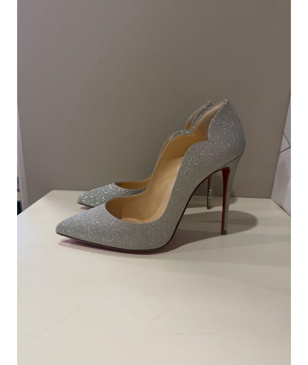 CHRISTIAN LOUBOUTIN Серебряные туфли, фото 7