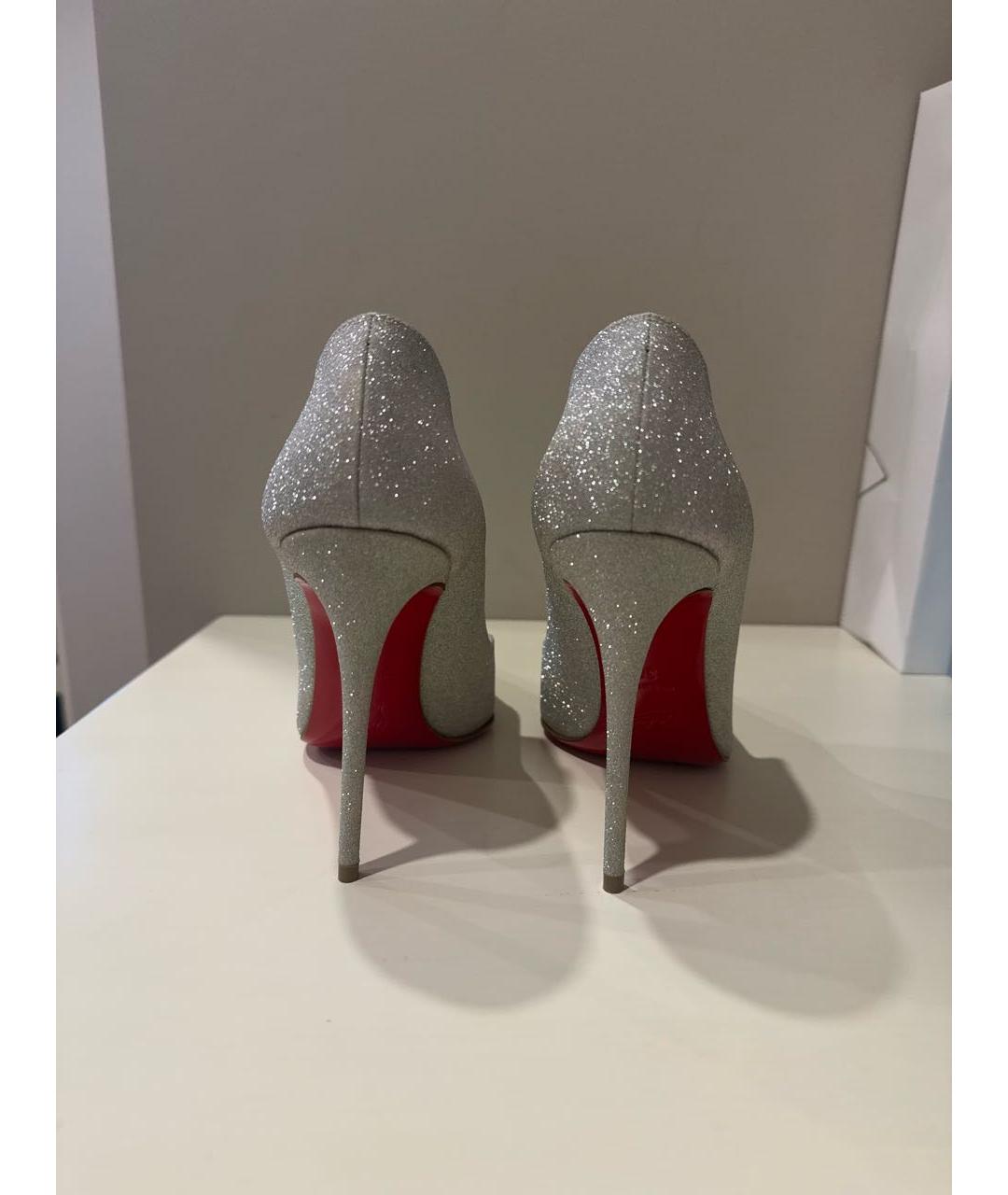 CHRISTIAN LOUBOUTIN Серебряные туфли, фото 4