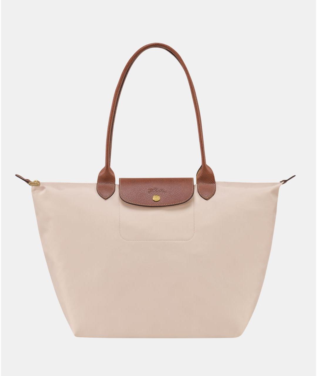 LONGCHAMP Бежевая синтетическая сумка через плечо, фото 7