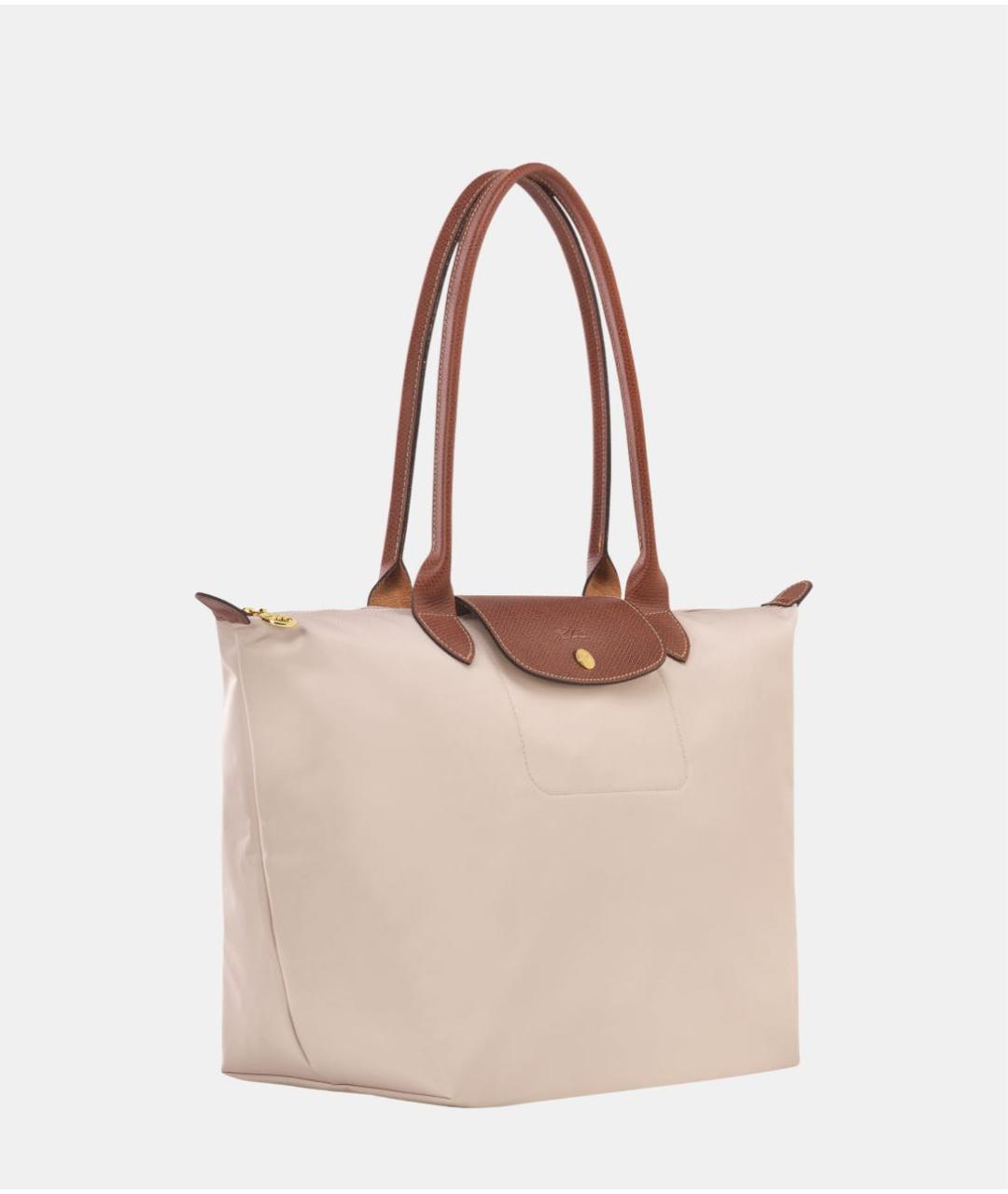 LONGCHAMP Бежевая синтетическая сумка через плечо, фото 2