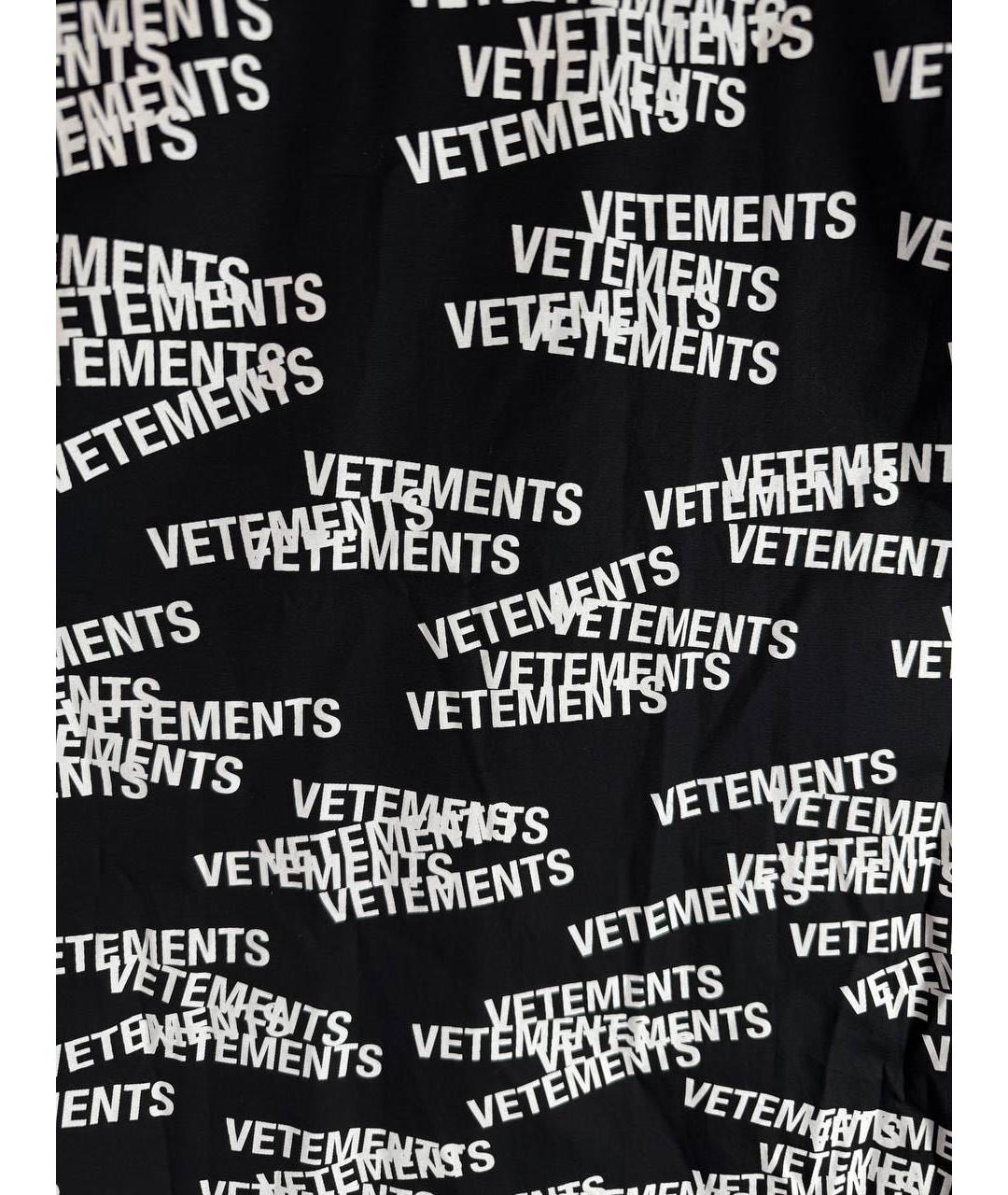 VETEMENTS Черная хлопковая кэжуал рубашка, фото 7