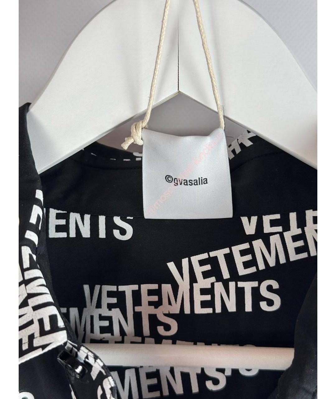 VETEMENTS Черная хлопковая кэжуал рубашка, фото 6