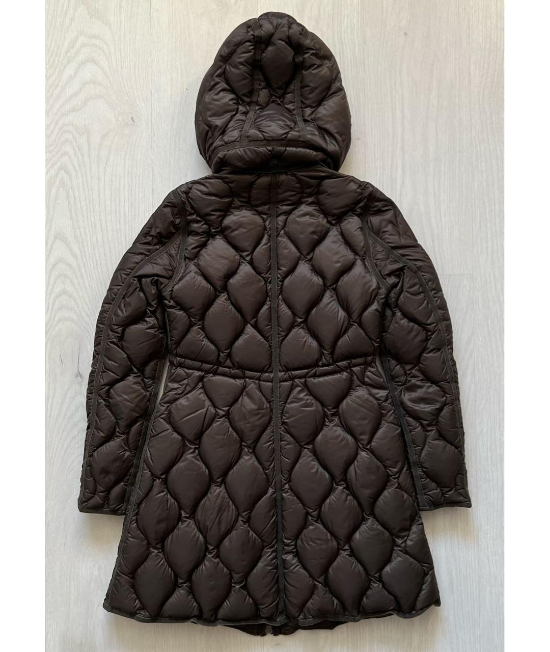 MONCLER Коричневый пуховик, фото 2