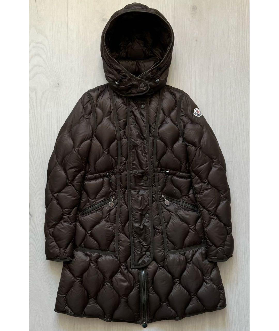 MONCLER Коричневый пуховик, фото 9