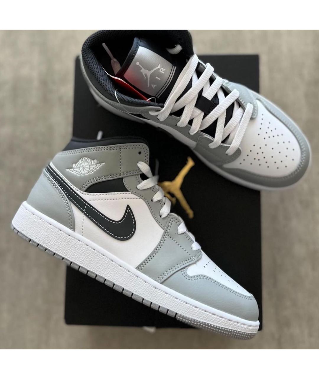 JORDAN Серые кроссовки из искусственной кожи, фото 3