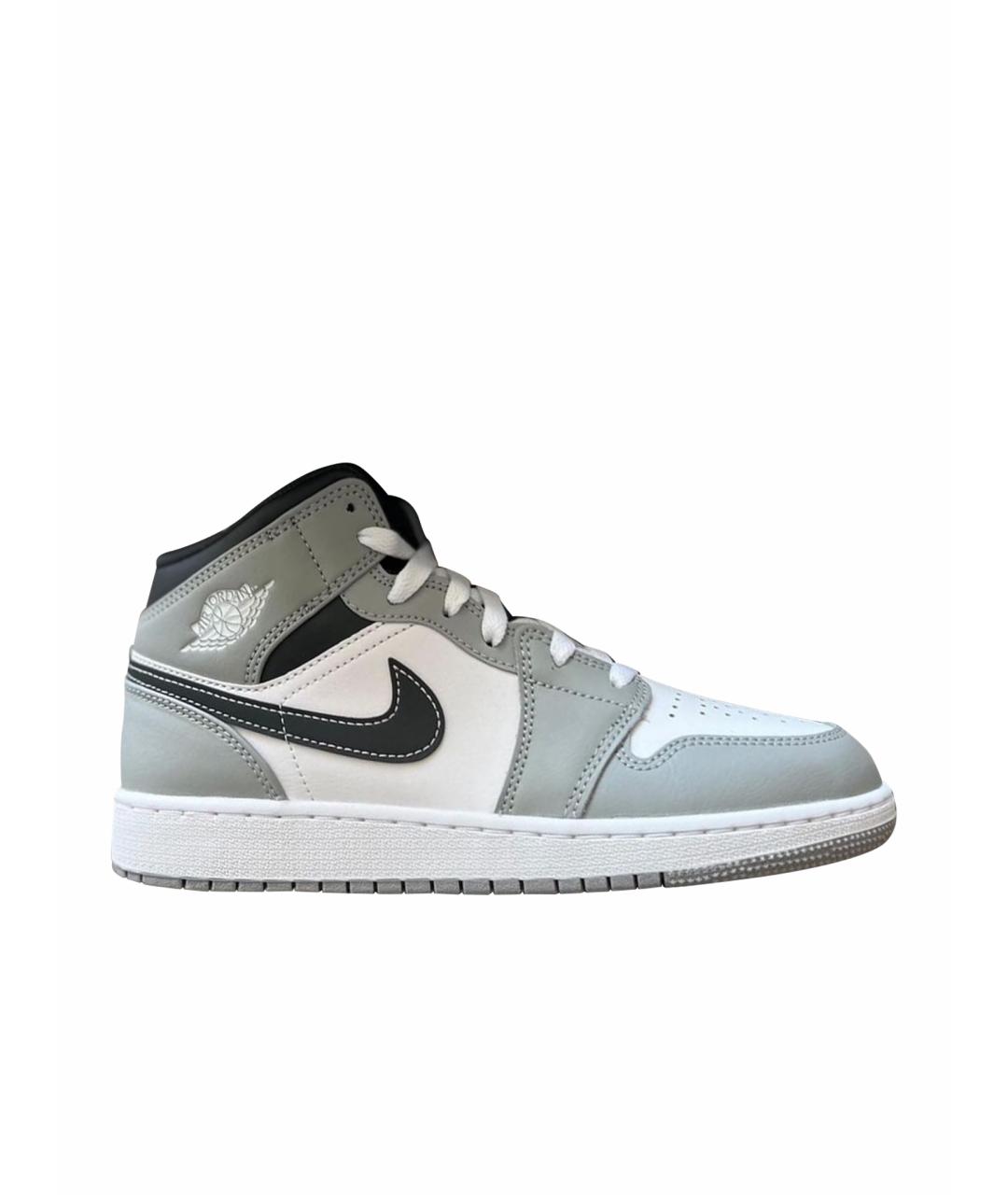 JORDAN Серые кроссовки из искусственной кожи, фото 1