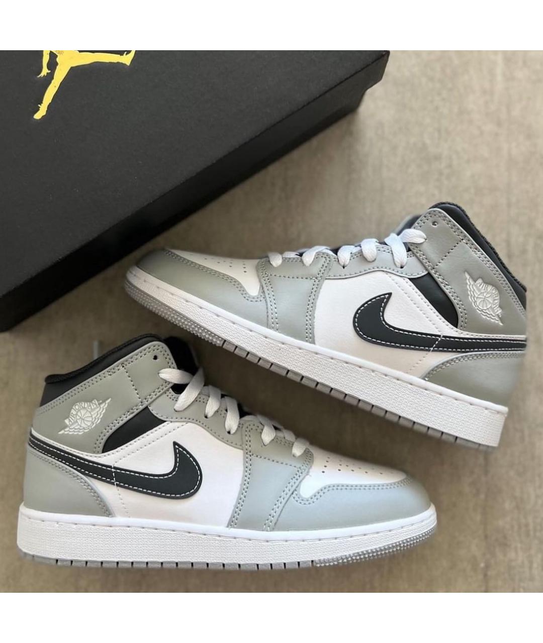 JORDAN Серые кроссовки из искусственной кожи, фото 2