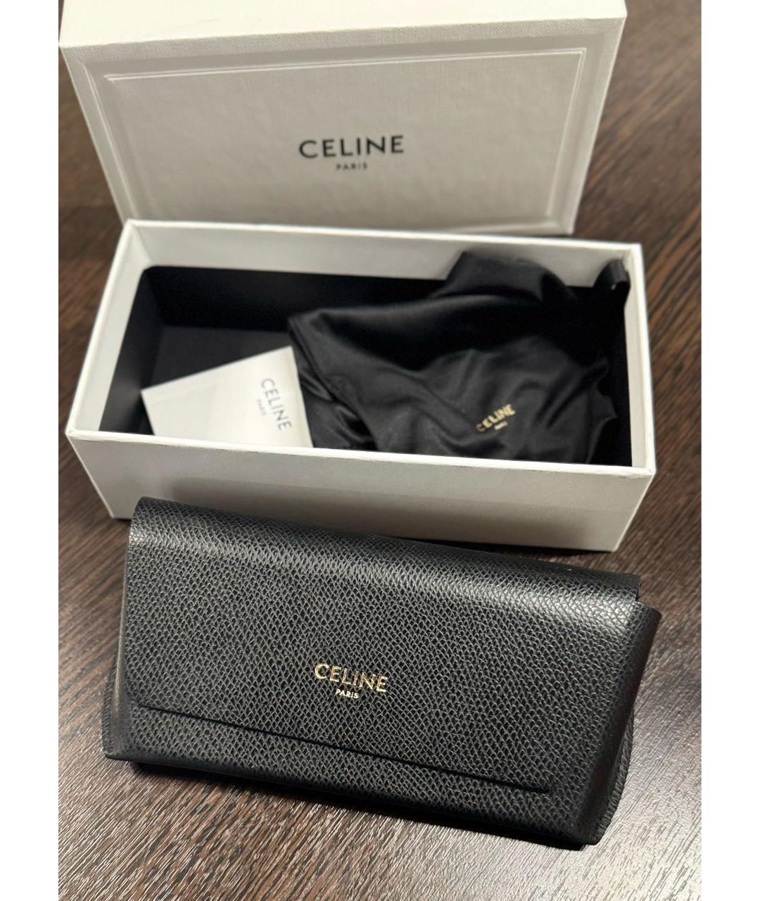 CELINE Черные пластиковые солнцезащитные очки, фото 7