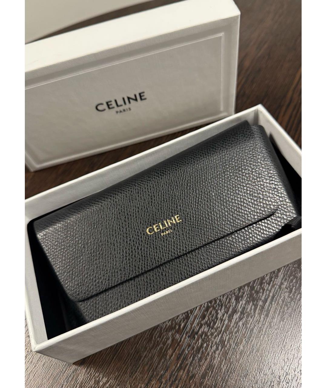 CELINE Черные пластиковые солнцезащитные очки, фото 4