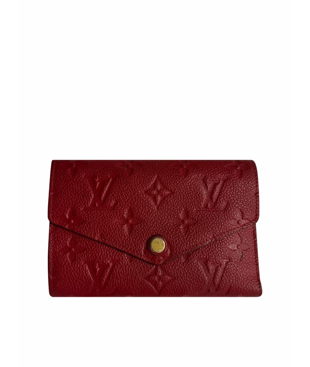 LOUIS VUITTON Красный кожаный кошелек, фото 1