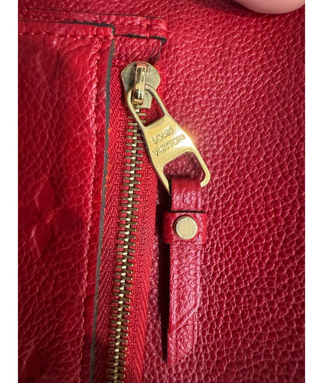 LOUIS VUITTON Красный кожаный кошелек, фото 4