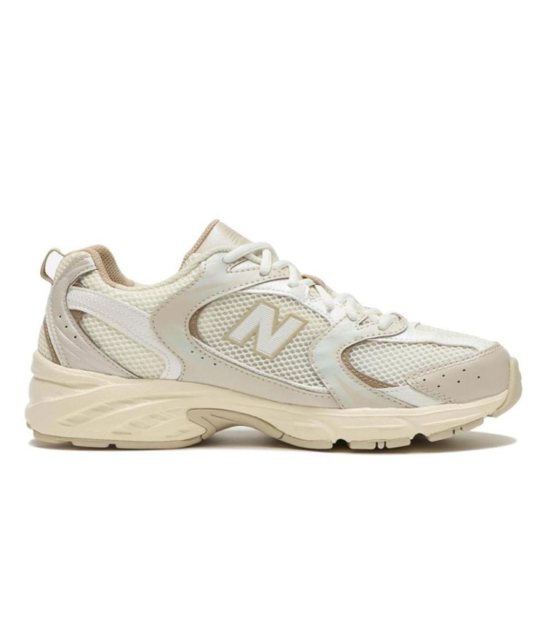 NEW BALANCE Бежевые кроссовки из искусственной кожи, фото 1