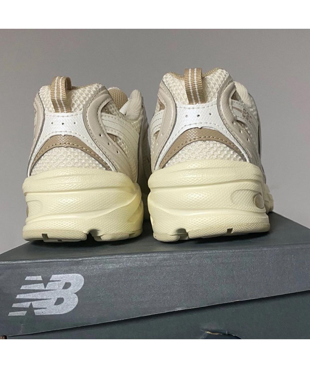 NEW BALANCE Бежевые кроссовки из искусственной кожи, фото 3