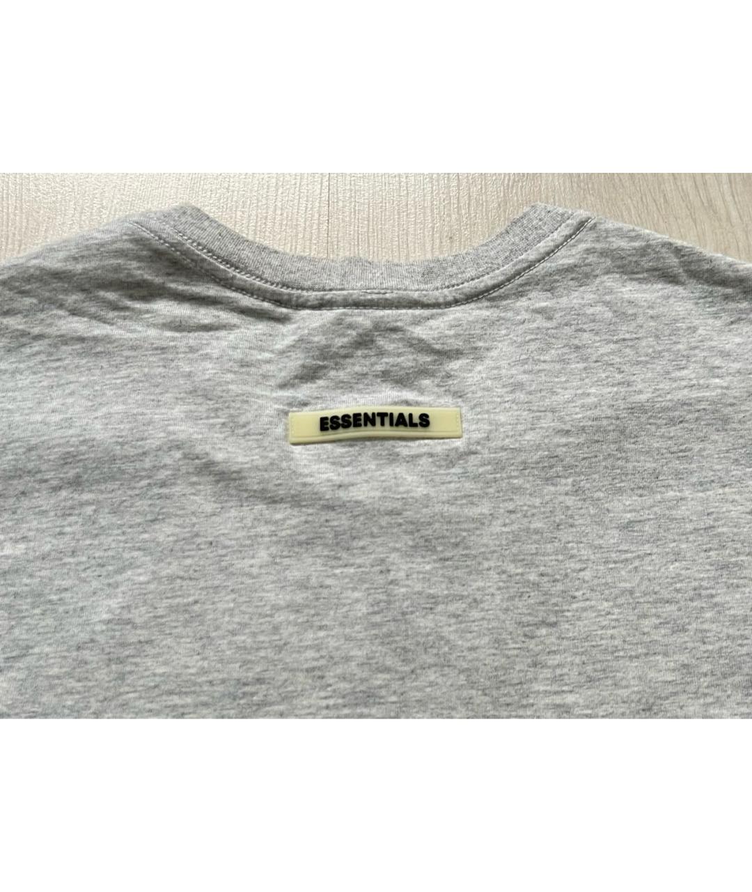 FEAR OF GOD ESSENTIALS Серая хлопковая футболка, фото 5