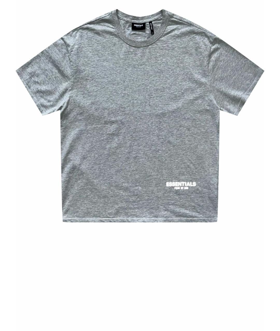 FEAR OF GOD ESSENTIALS Серая хлопковая футболка, фото 1