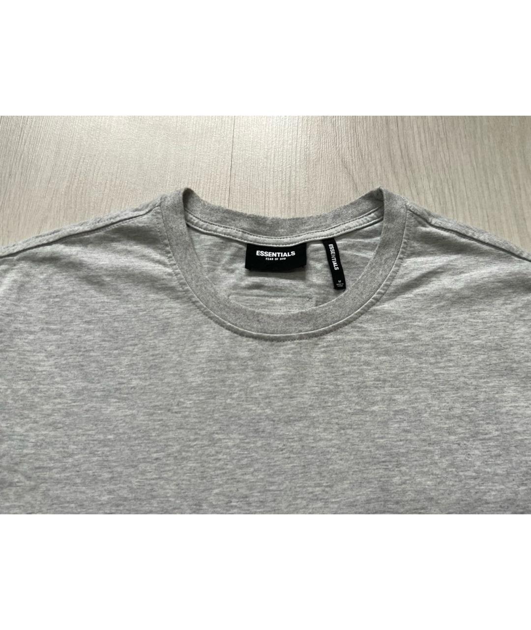 FEAR OF GOD ESSENTIALS Серая хлопковая футболка, фото 3
