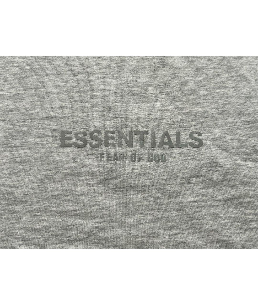 FEAR OF GOD ESSENTIALS Серая хлопковая футболка, фото 4