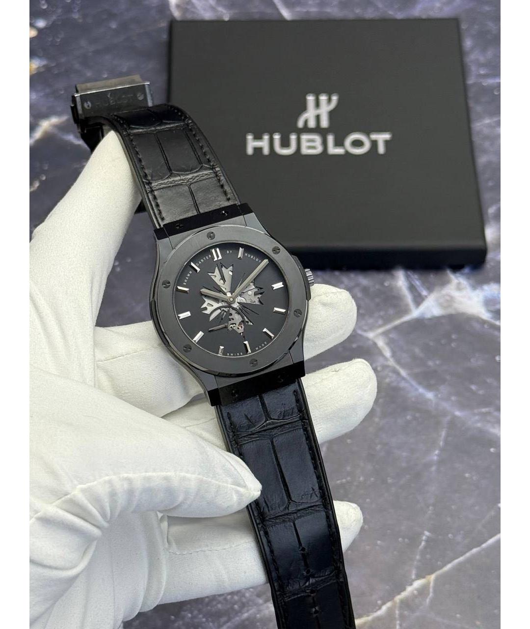 HUBLOT Черные керамические часы, фото 8