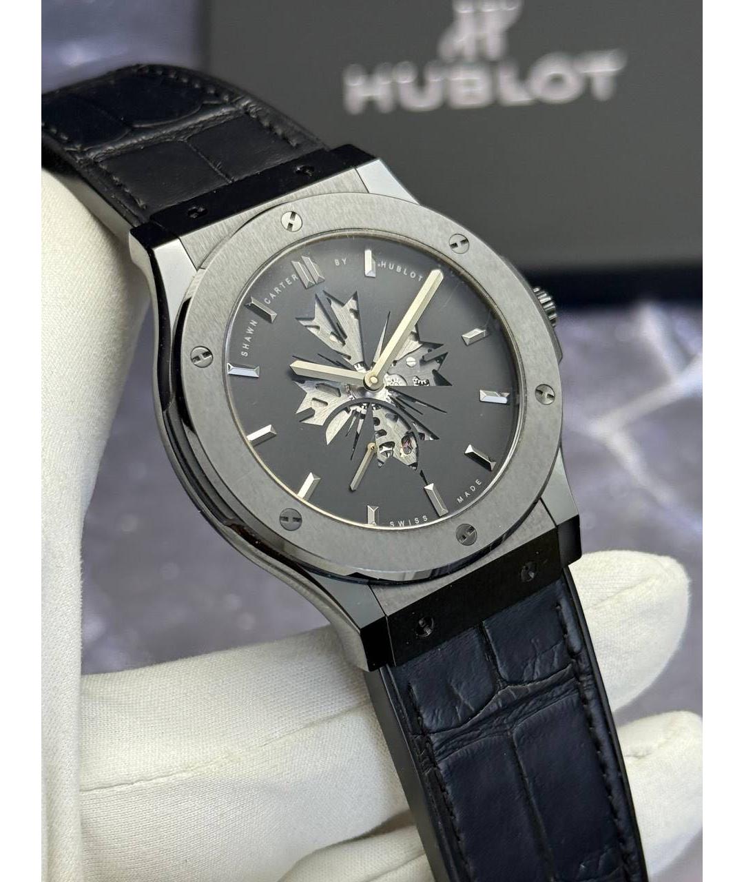 HUBLOT Черные керамические часы, фото 4