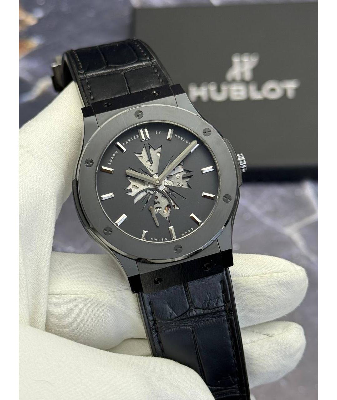 HUBLOT Черные керамические часы, фото 2