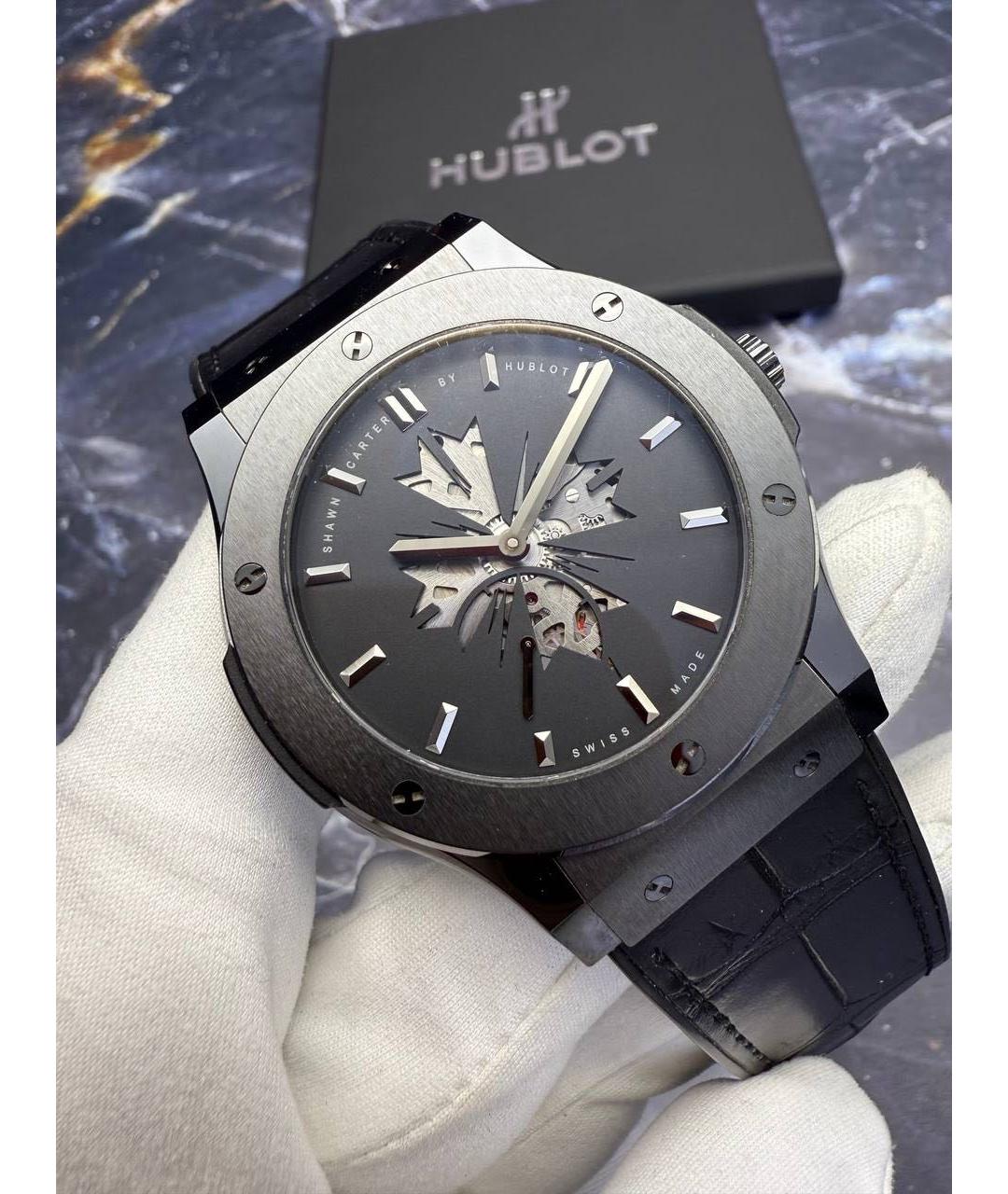 HUBLOT Черные керамические часы, фото 7