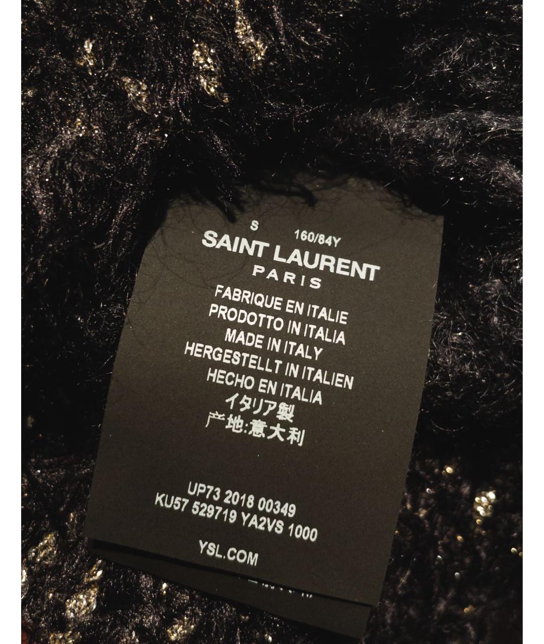 SAINT LAURENT Черный шерстяной джемпер / свитер, фото 5