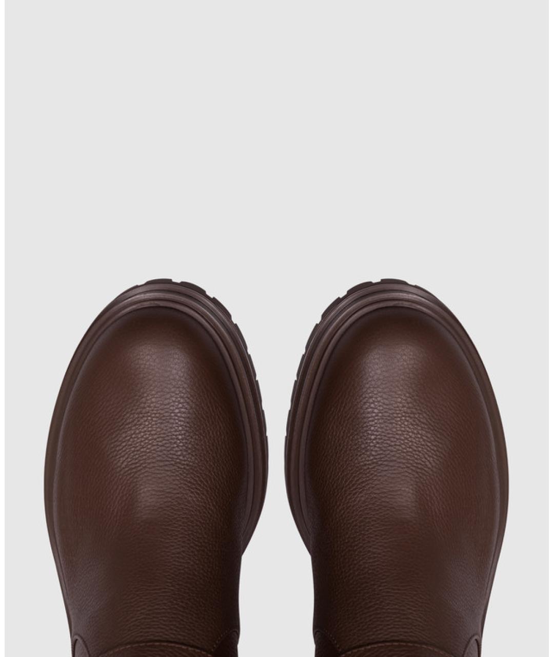 GIANVITO ROSSI Коричневые кожаные сапоги, фото 5