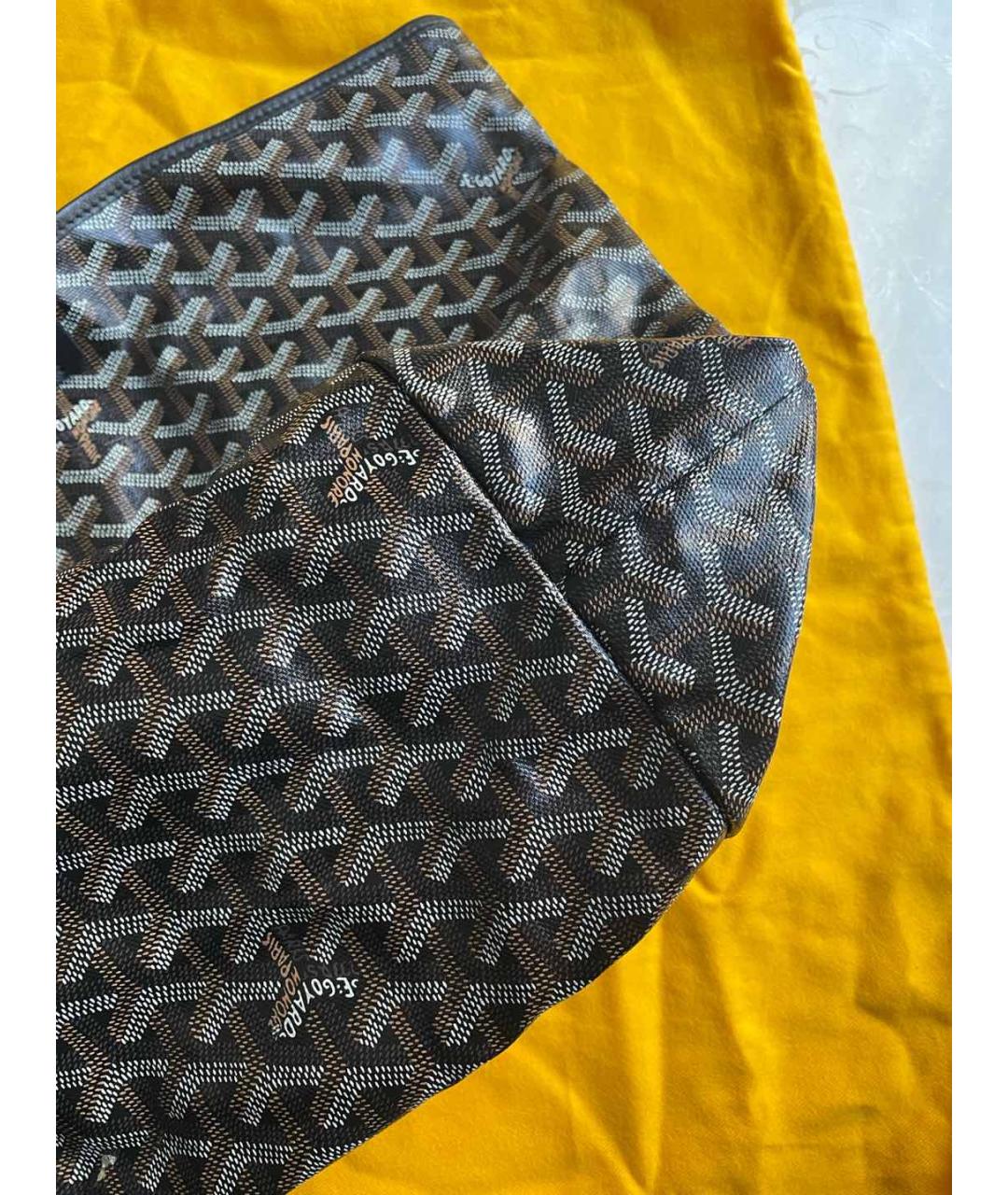 GOYARD Черная кожаная сумка тоут, фото 4