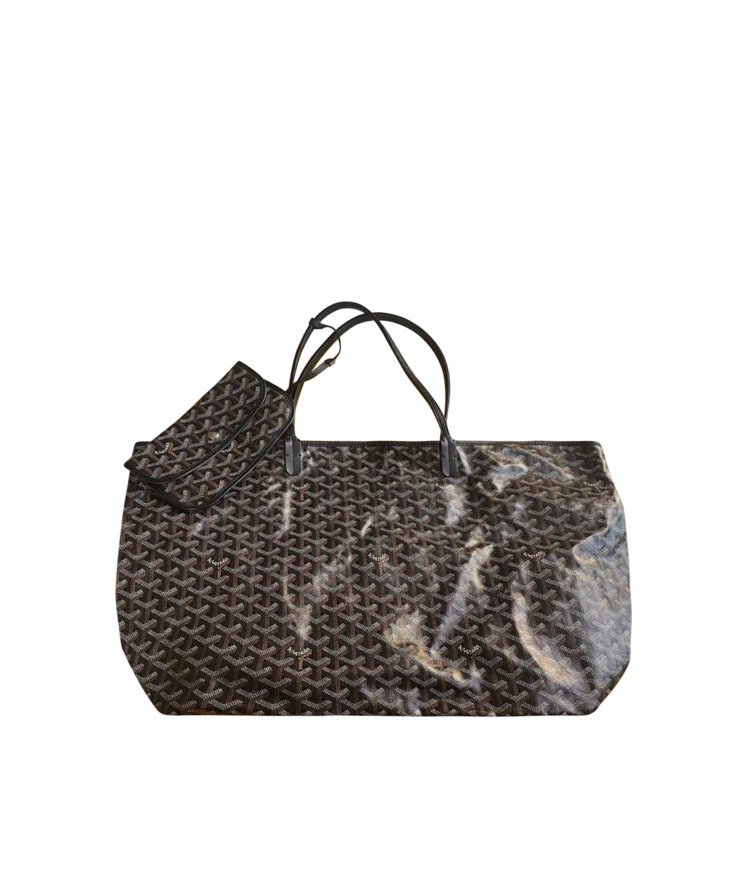 GOYARD Черная кожаная сумка тоут, фото 1