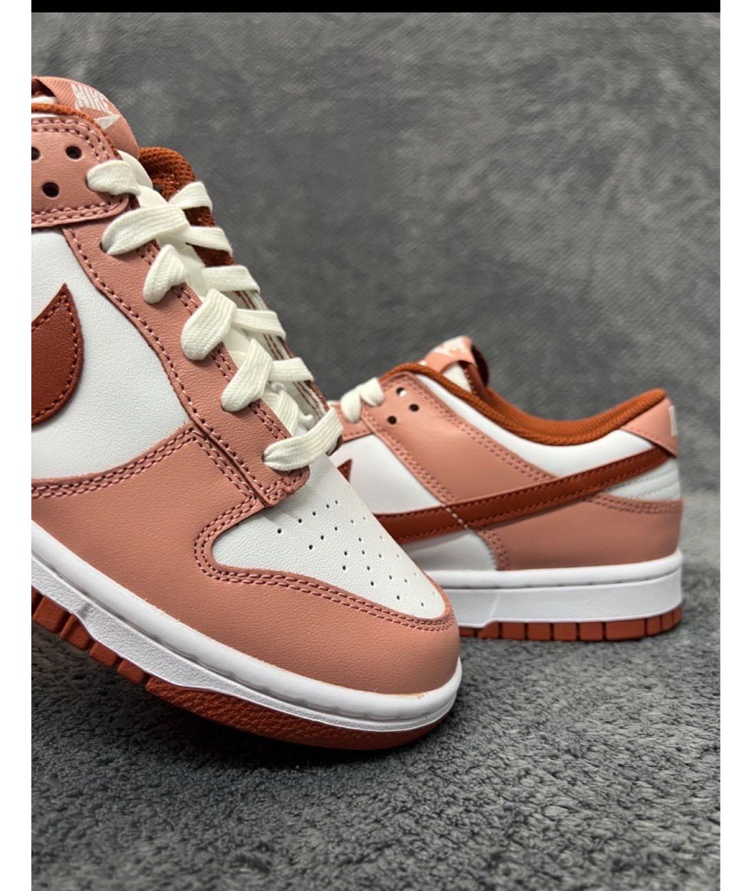 NIKE Красные кроссовки из искусственной кожи, фото 3