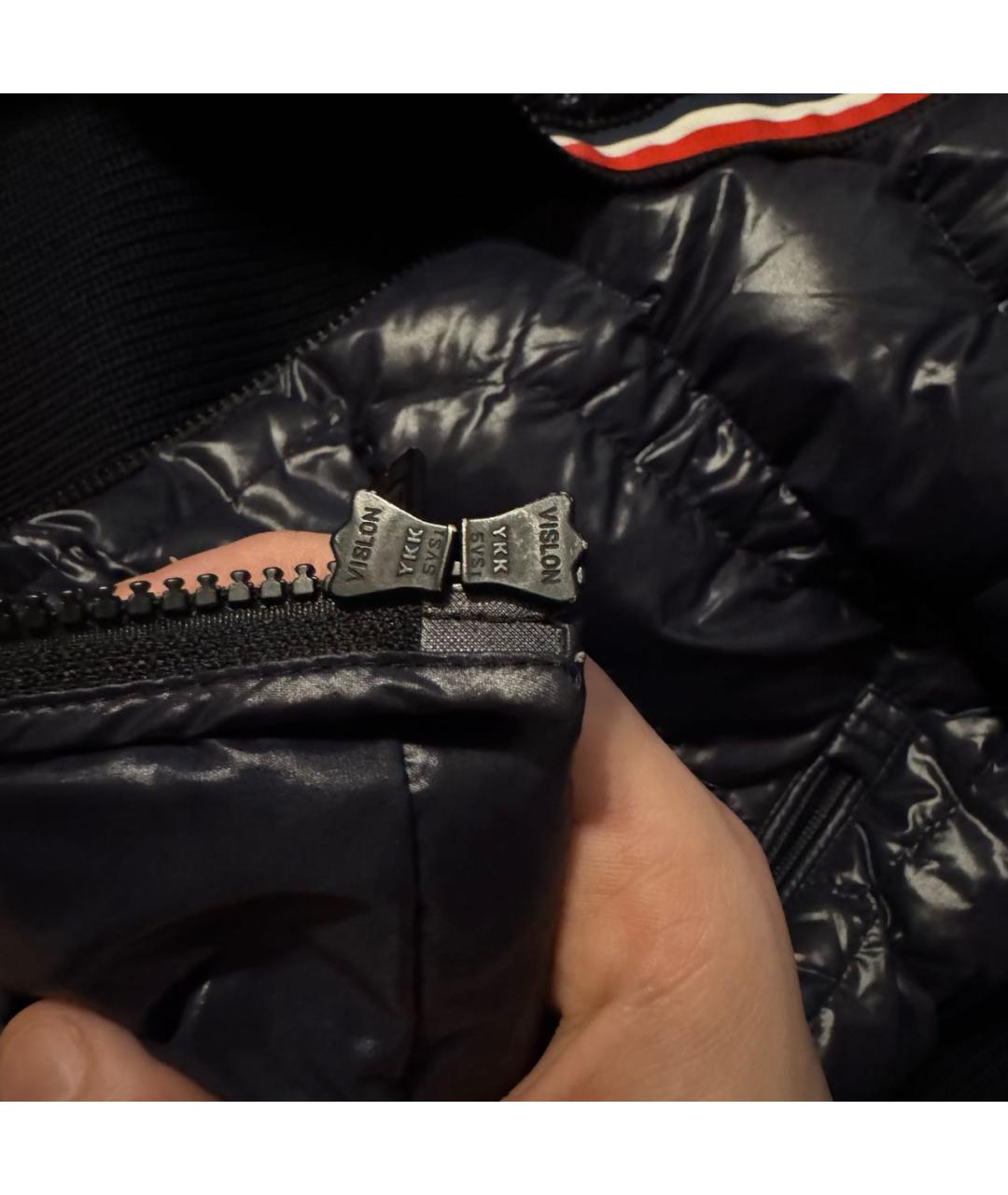 MONCLER Темно-синяя шерстяная куртка, фото 4