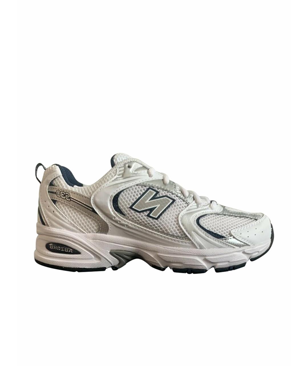 NEW BALANCE Серебряные кроссовки из искусственной кожи, фото 1
