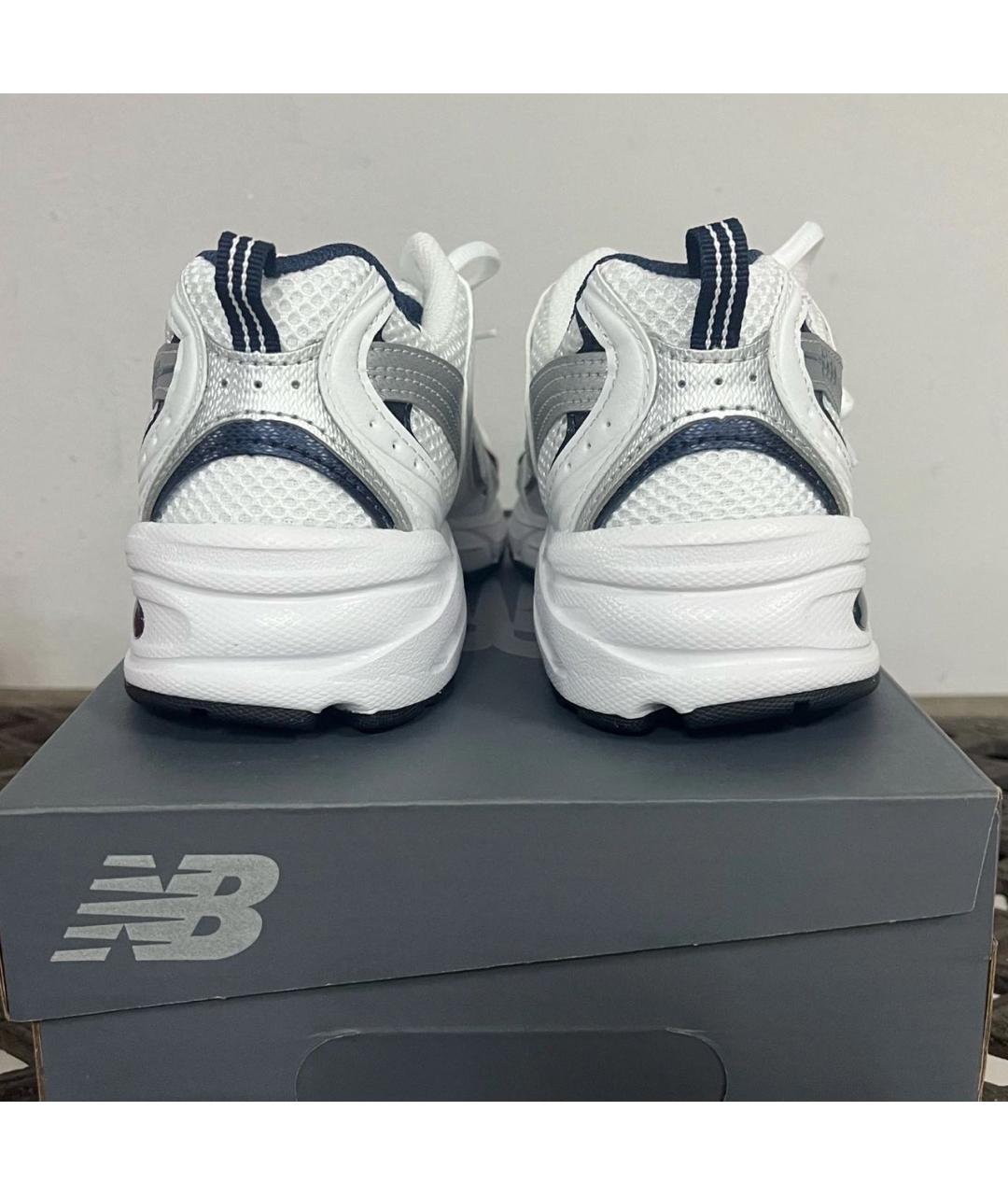 NEW BALANCE Серебряные кроссовки из искусственной кожи, фото 3