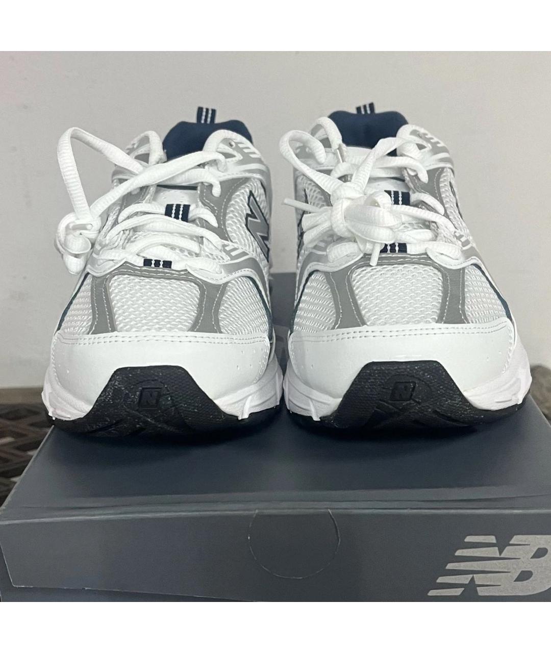 NEW BALANCE Серебряные низкие кроссовки / кеды из искусственной кожи, фото 4