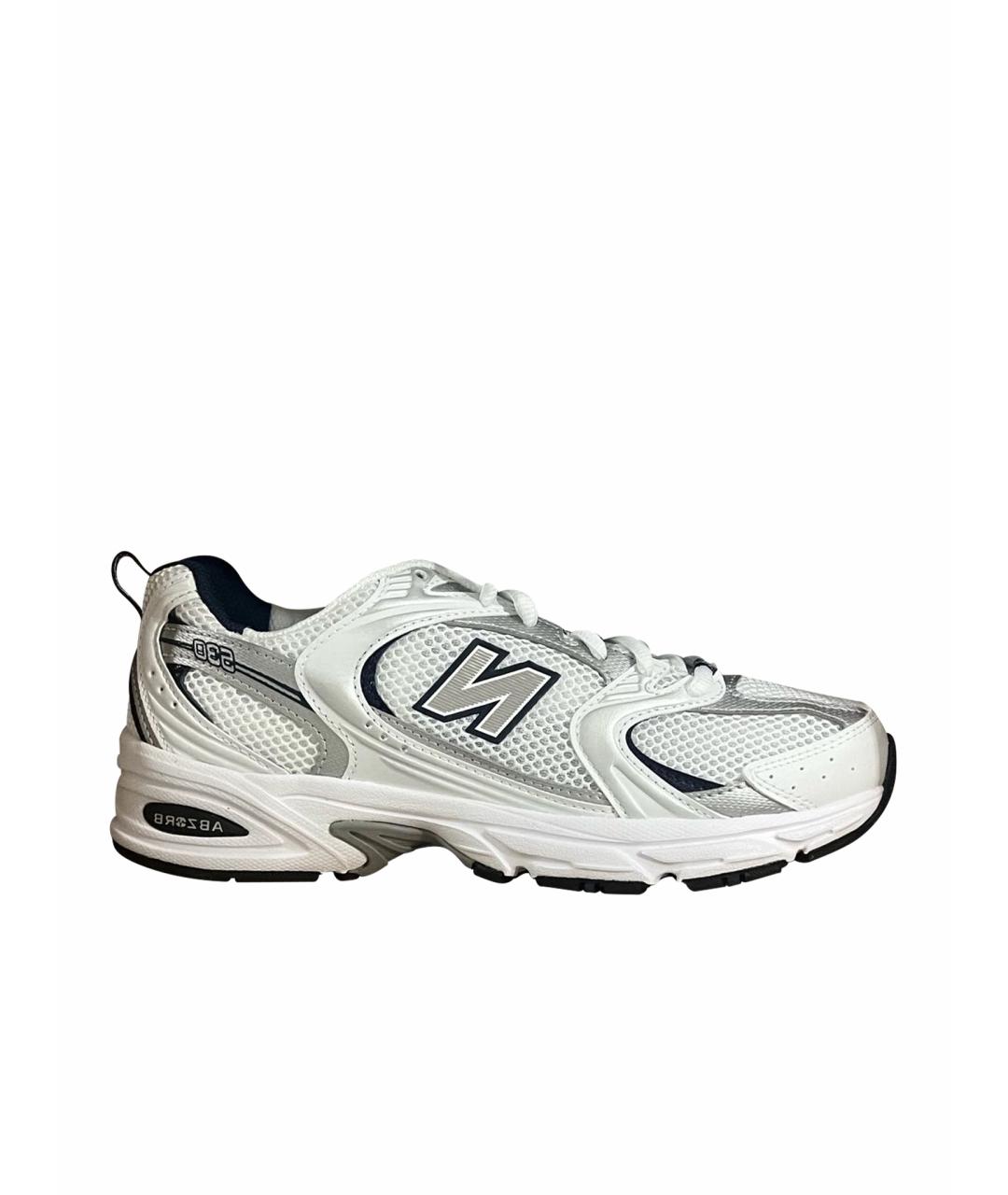 NEW BALANCE Серебряные низкие кроссовки / кеды из искусственной кожи, фото 1