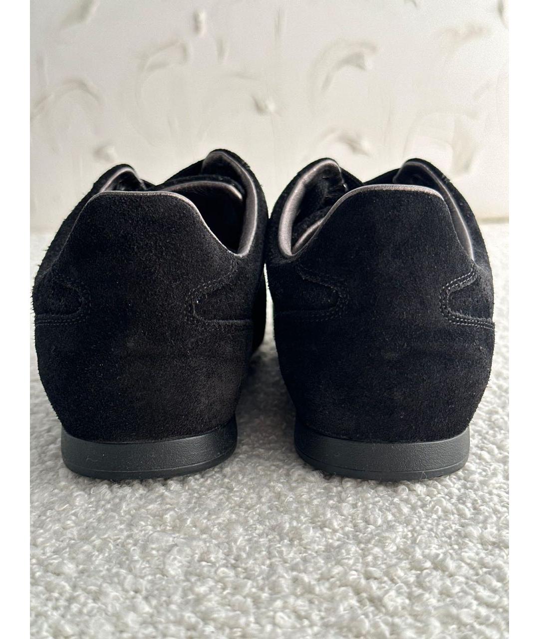 LOUIS VUITTON Черные замшевые кеды, фото 5