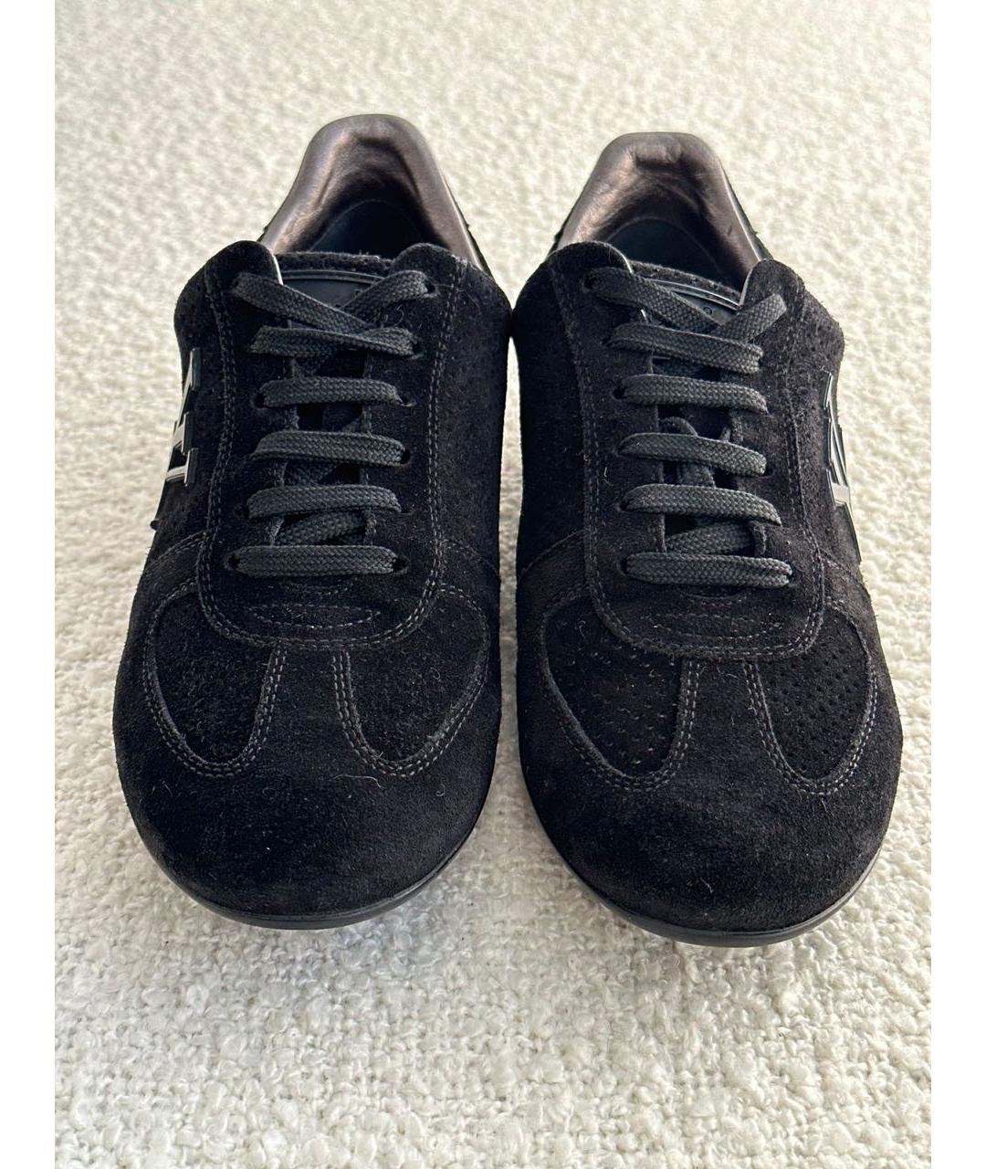 LOUIS VUITTON Черные замшевые кеды, фото 8