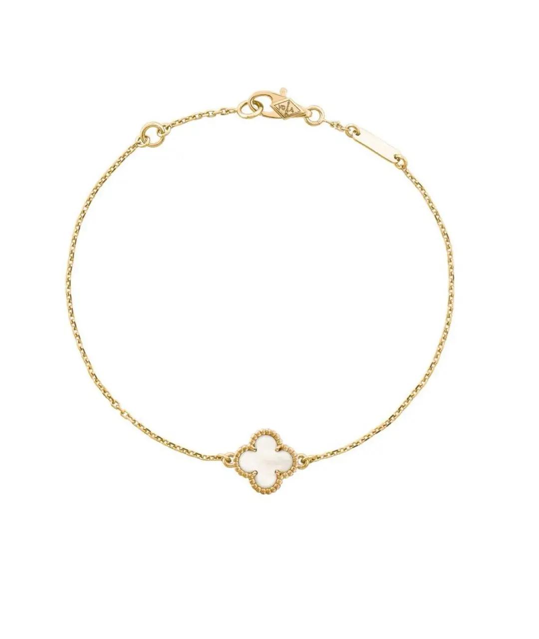 VAN CLEEF & ARPELS Белый браслет из желтого золота, фото 1