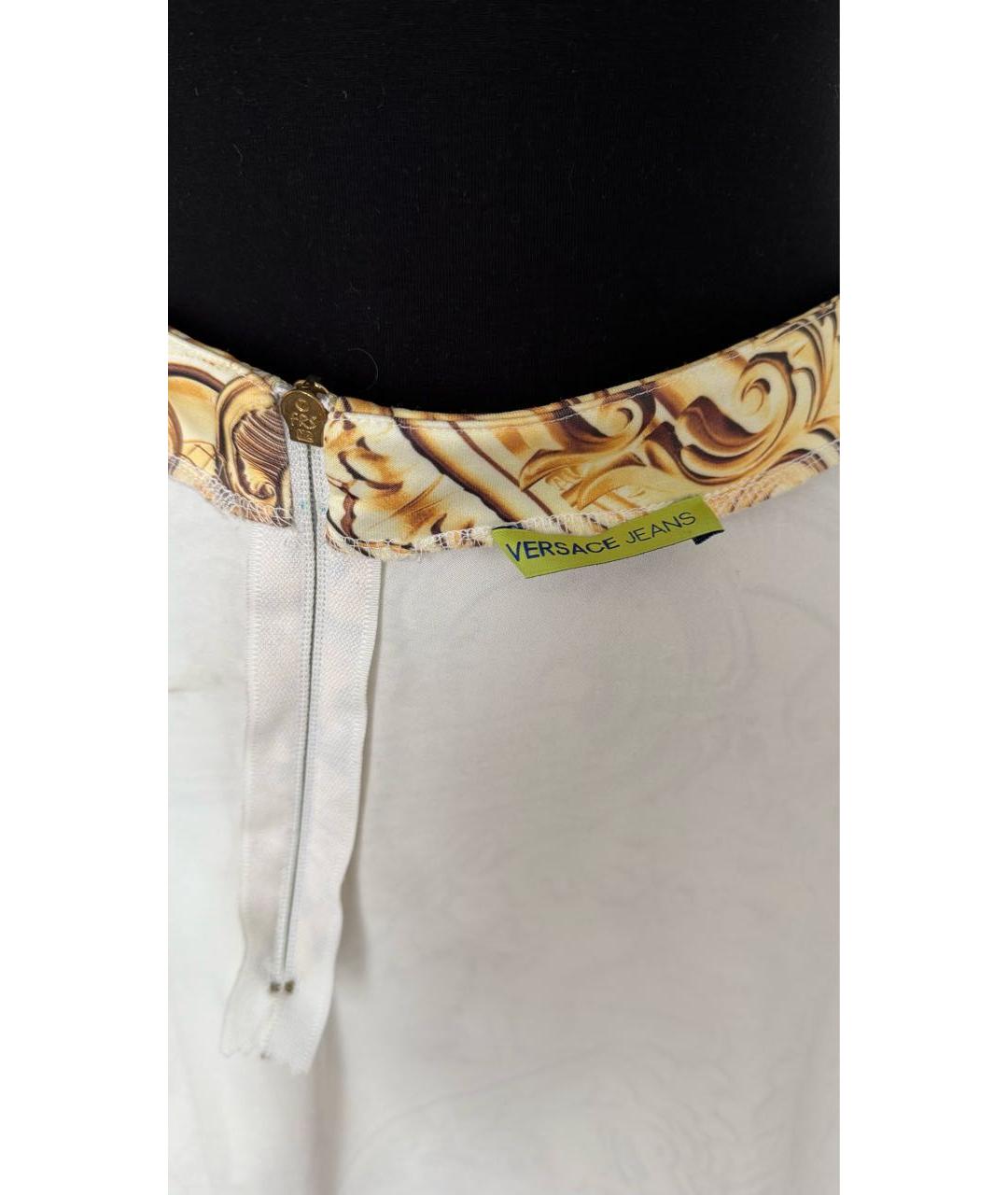 VERSACE JEANS COUTURE Золотая полиэстеровая юбка мини, фото 3