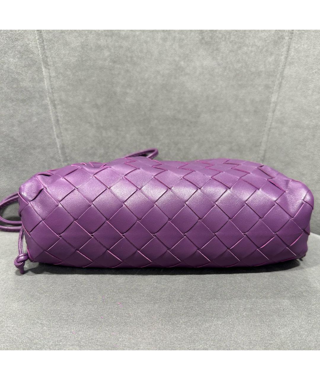 BOTTEGA VENETA Фиолетовая кожаная сумка через плечо, фото 3