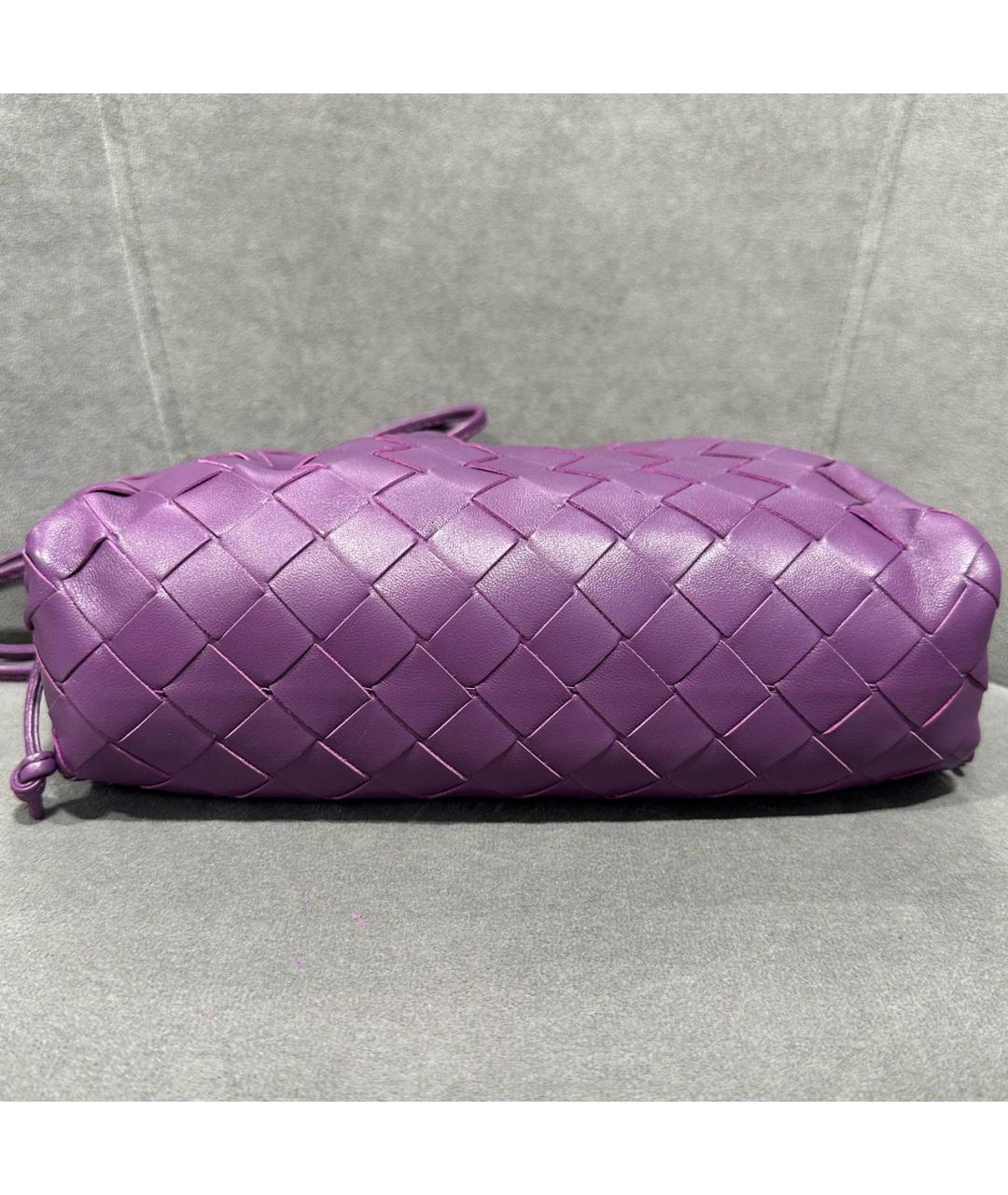 BOTTEGA VENETA Фиолетовая кожаная сумка через плечо, фото 5
