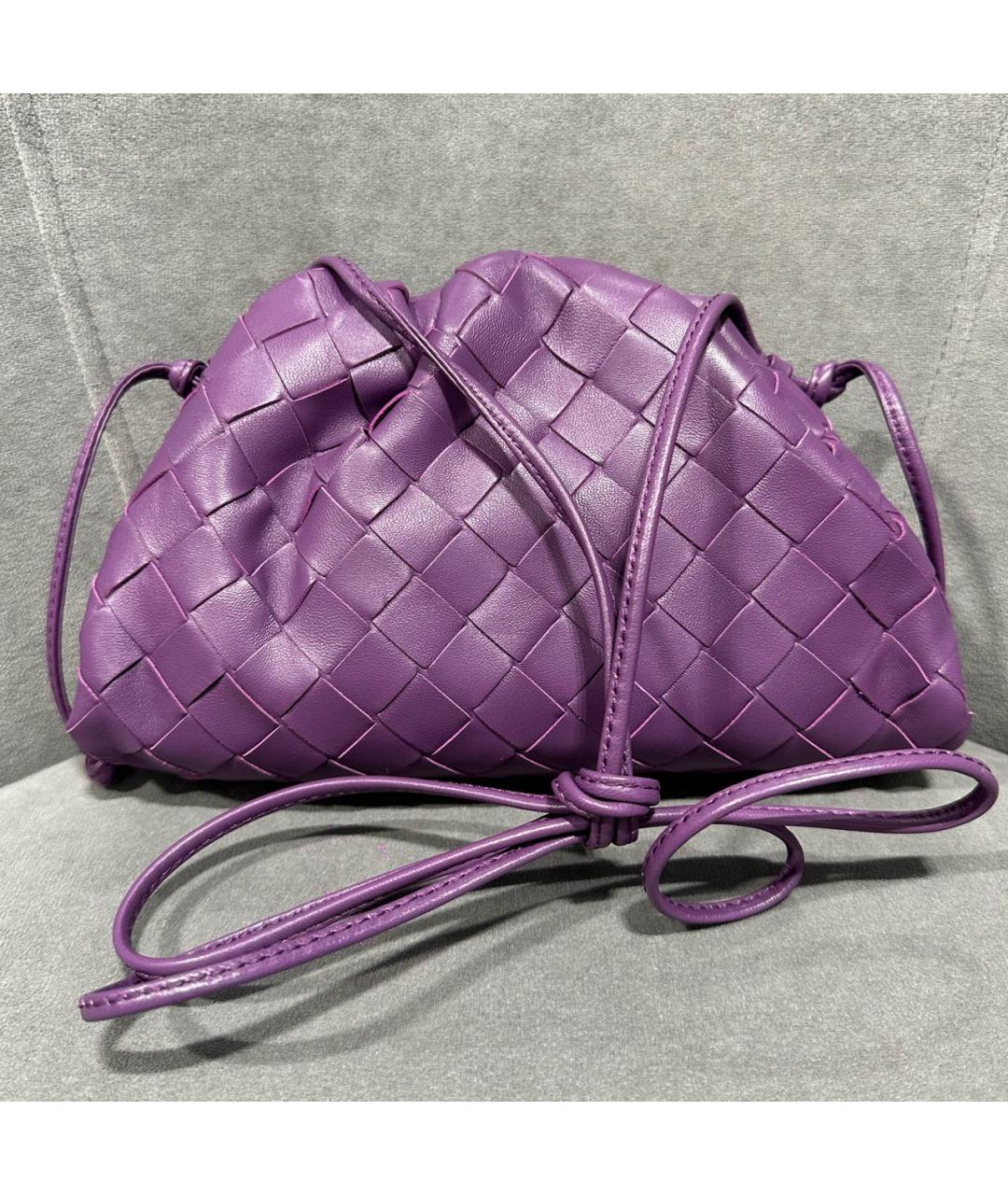 BOTTEGA VENETA Фиолетовая кожаная сумка через плечо, фото 7