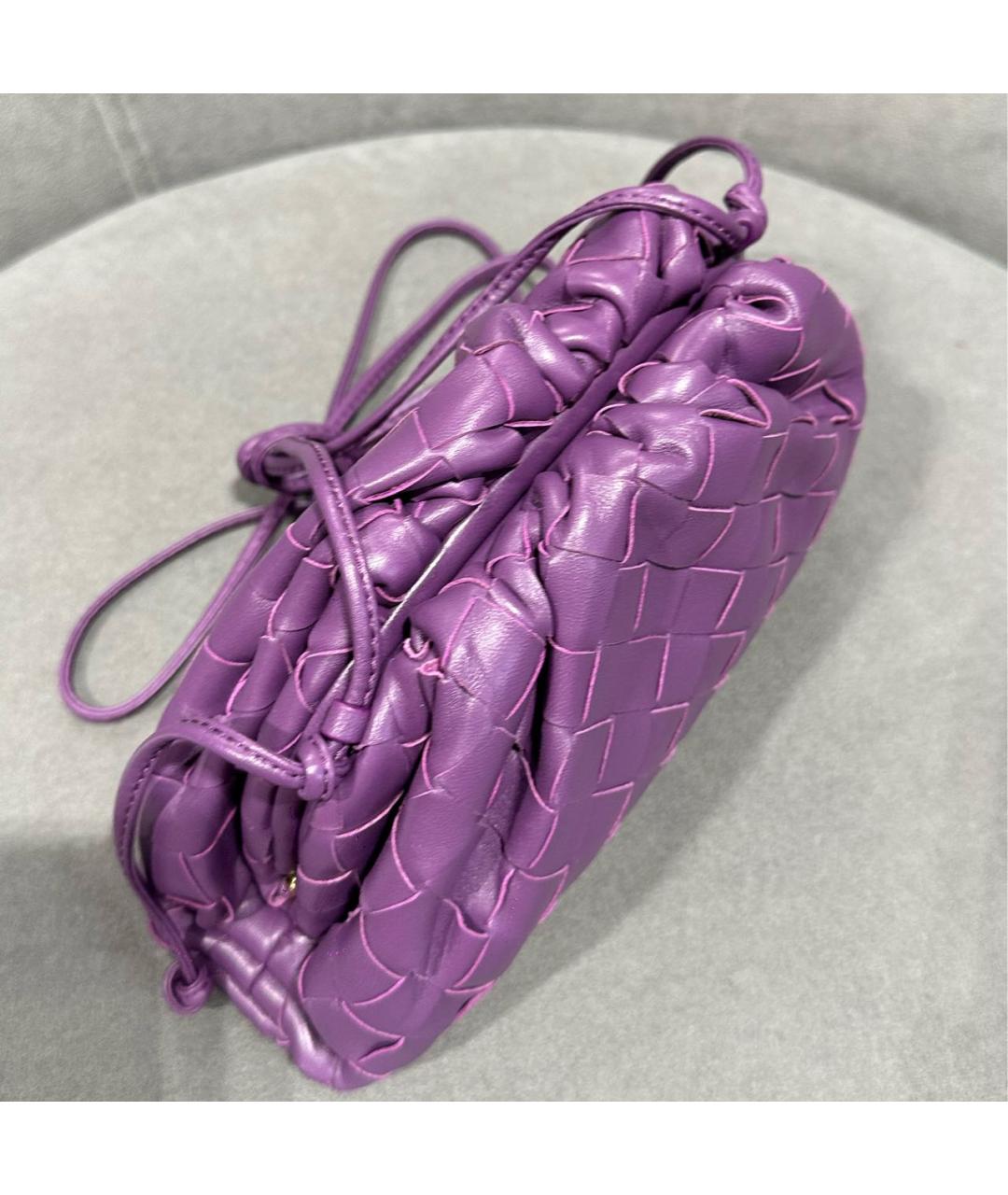 BOTTEGA VENETA Фиолетовая кожаная сумка через плечо, фото 2